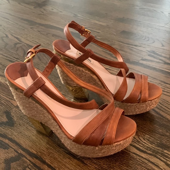 Miu Miu platform espadrille heel sandals - Picture 5 of 13